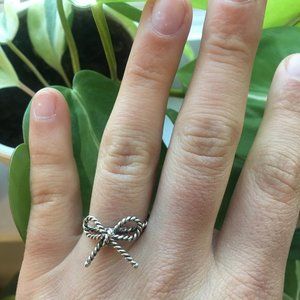 Tiffany & Co. Sterling Silver Twist Bow Ring